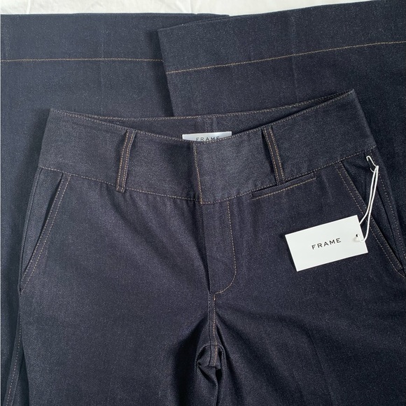 NEW Frame Denim Metropolitan Pant in Dark Indigo - Picture 4 of 12